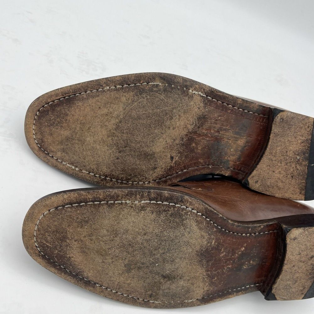 Mezlan Fiore Brown Leather Lace-Up Split Toe Apron Oxford Shoes Men's US 11 M - Picture 12 of 16